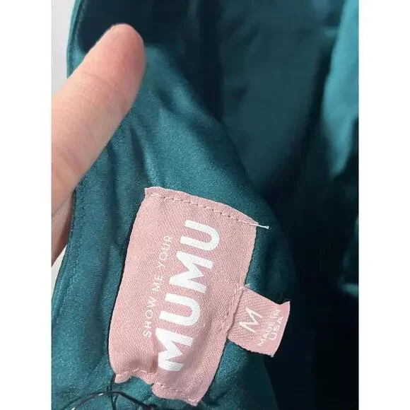 Show Me Your Mumu Jasmine Halter Mini Dress in Emerald Luxe - Picture 7 of 8